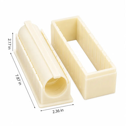 Sushi Making Kit with Cutter Mold, DIY Sushi Maker Tool for Perfect Even Rolls, Easy Homemade Sushi Kitchen Gadget