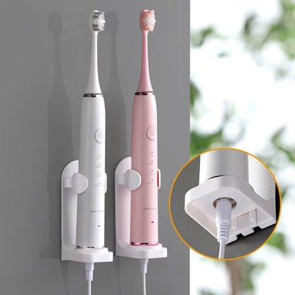 Adjustable Silicone Electric Toothbrush Holder with Non-Slip Wall Mount Design, Compatible with 99% of Toothbrushes