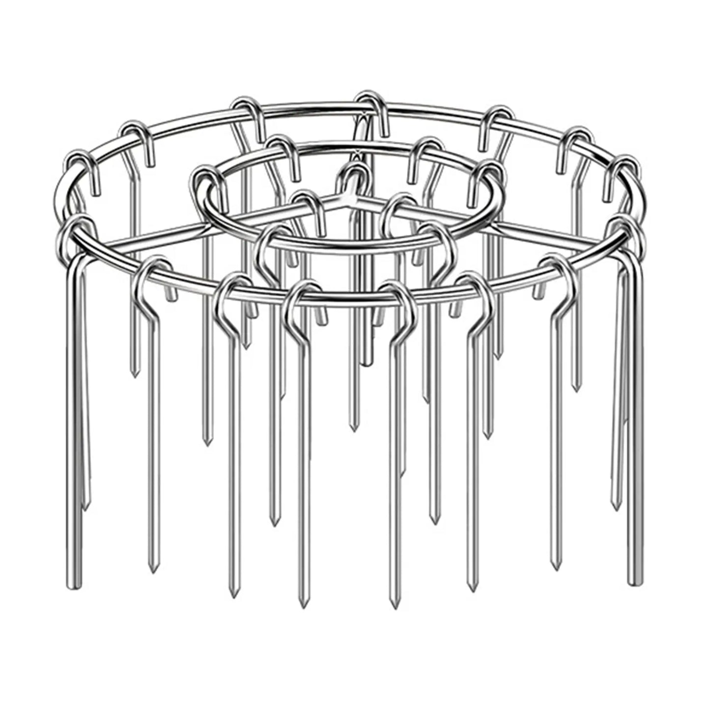 Air Fryer Skewer Rack Set - Round Stainless Steel Grill with Flat Edges (2 Count)