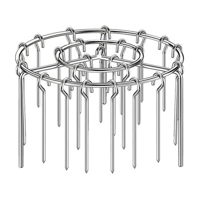 Air Fryer Skewer Rack Set - Round Stainless Steel Grill with Flat Edges (2 Count)