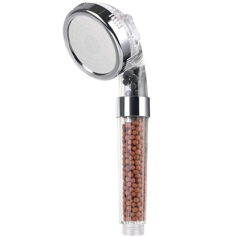 High-Pressure Handheld Spa Shower Head with Three Functions and Anion Filter for Water Conservation - Rainfall Style Bathroom Accessory