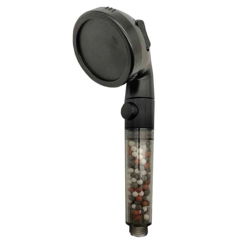 High-Pressure Handheld Spa Shower Head with Three Functions and Anion Filter for Water Conservation - Rainfall Style Bathroom Accessory
