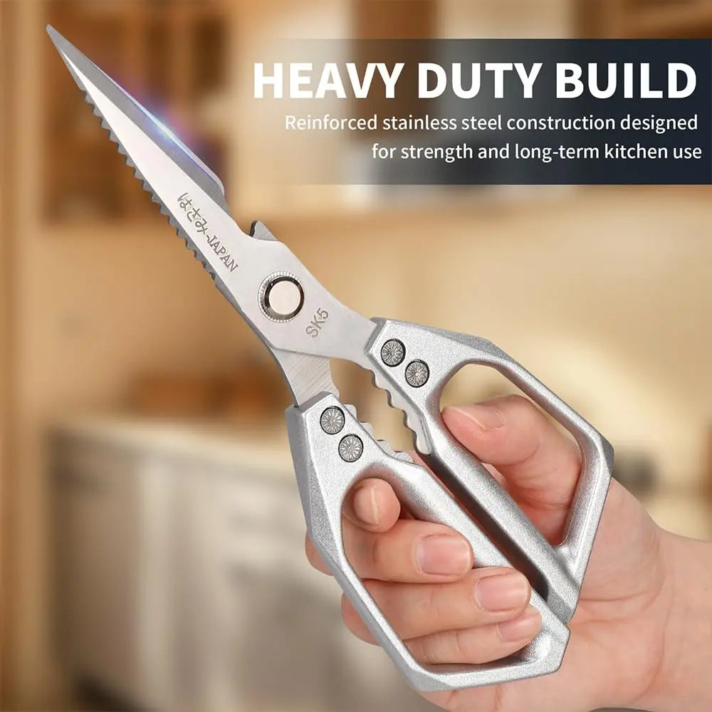 Rust-Resistant Food-Grade Alloy Steel Kitchen Shears - Heavy-Duty Multi-Purpose Cooking Scissors, Bacteria-Resistant and Sharp - Perfect for Poultry, Meat, and Fruits - Ideal Home Supplies and Gift Option