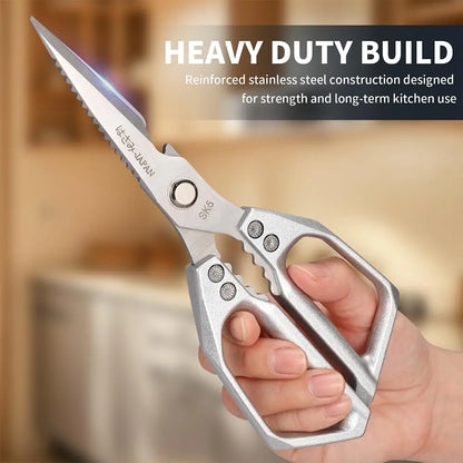 Rust-Resistant Food-Grade Alloy Steel Kitchen Shears - Heavy-Duty Multi-Purpose Cooking Scissors, Bacteria-Resistant and Sharp - Perfect for Poultry, Meat, and Fruits - Ideal Home Supplies and Gift Option