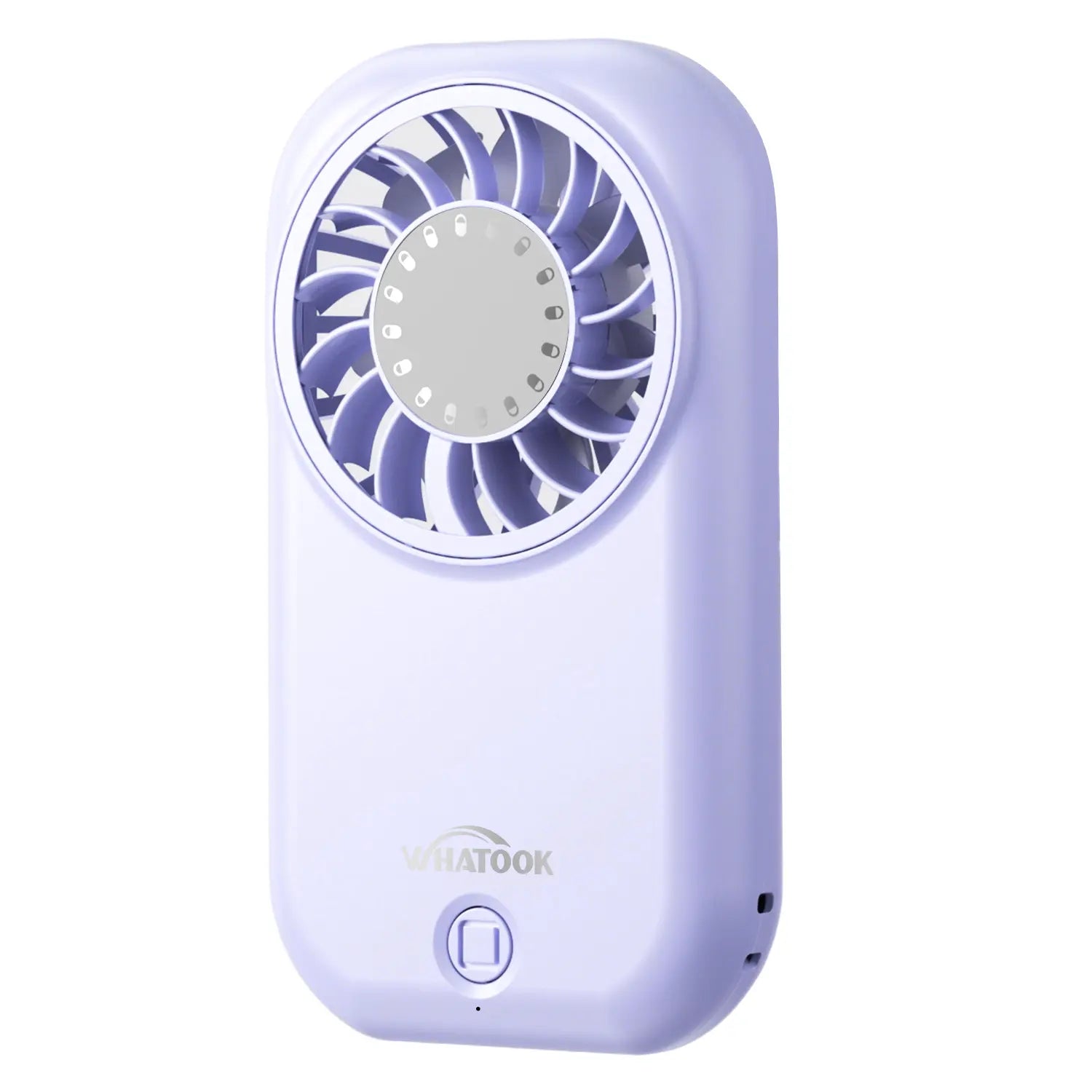 WHATOOK Cordless Personal Cooling Fan - 11000 RPM High-Speed, 5-Speed, 56G Ultra-Lightweight, USB-C Fast-Charging Handheld Device with USB Port, Pocket Home Appliance for Travel, Portable Fan in Club, Makeup Essential