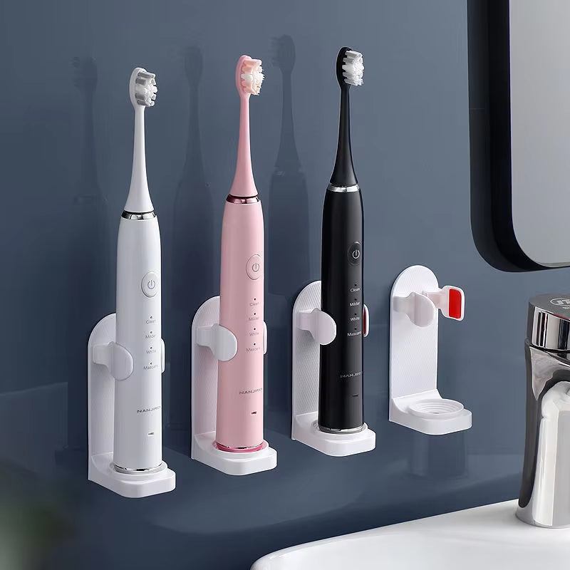 Adjustable Silicone Electric Toothbrush Holder with Non-Slip Wall Mount Design, Compatible with 99% of Toothbrushes