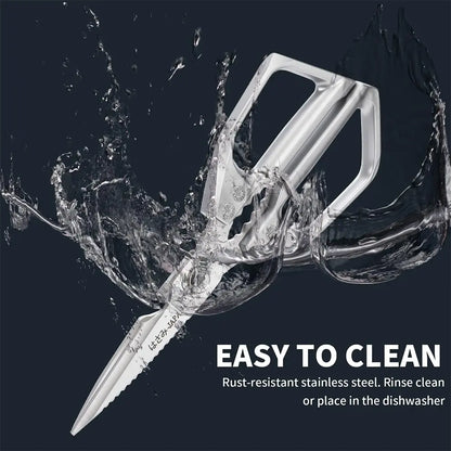 Rust-Resistant Food-Grade Alloy Steel Kitchen Shears - Heavy-Duty Multi-Purpose Cooking Scissors, Bacteria-Resistant and Sharp - Perfect for Poultry, Meat, and Fruits - Ideal Home Supplies and Gift Option