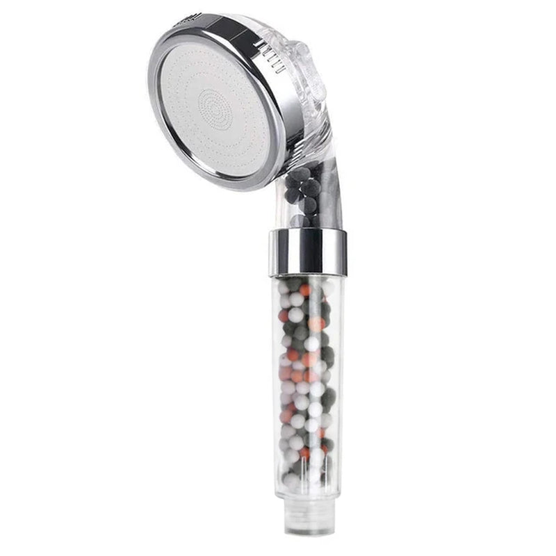 High-Pressure Handheld Spa Shower Head with Three Functions and Anion Filter for Water Conservation - Rainfall Style Bathroom Accessory