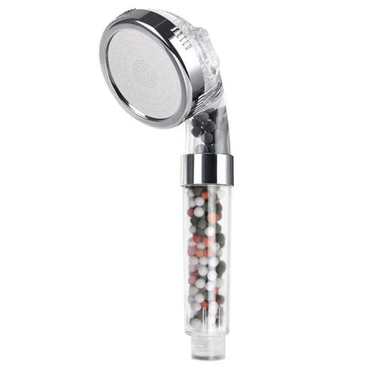 High-Pressure Handheld Spa Shower Head with Three Functions and Anion Filter for Water Conservation - Rainfall Style Bathroom Accessory