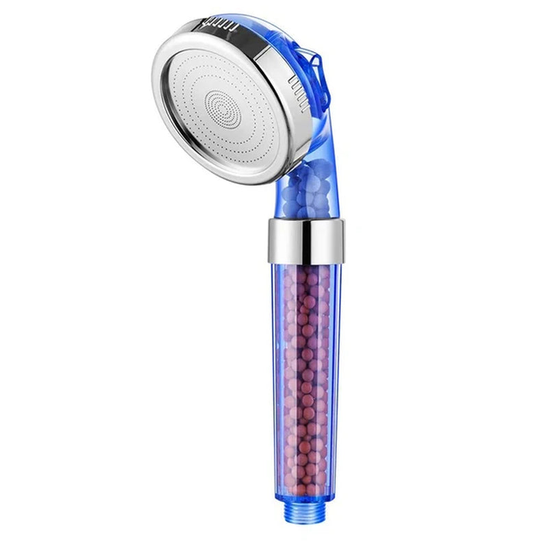 High-Pressure Handheld Spa Shower Head with Three Functions and Anion Filter for Water Conservation - Rainfall Style Bathroom Accessory