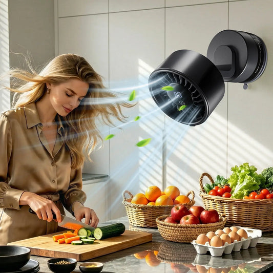 Wireless Toilet Fan, No Hole No Damage!360° Rotatable Wireless Suction Fan I Longlasting USB Charge for Bathroom Toilet Cardesk Kitchen/With Free Charging Cord
