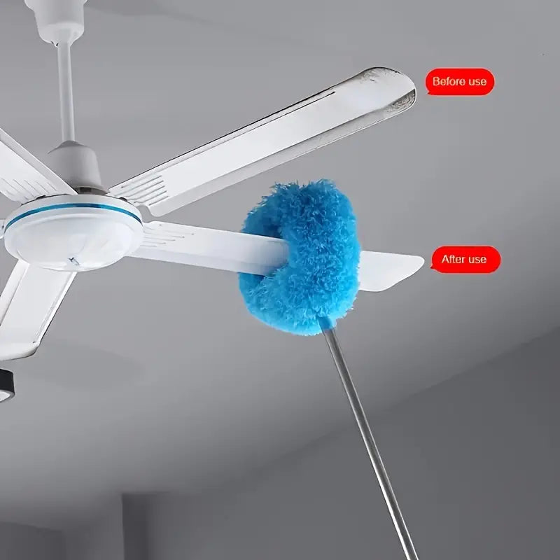 Ceiling Fan Cleaner with Extendable Pole, Adjustable & Detachable Blades, for High Ceilings, Windows and Furniture