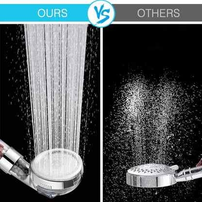 High-Pressure Handheld Spa Shower Head with Three Functions and Anion Filter for Water Conservation - Rainfall Style Bathroom Accessory
