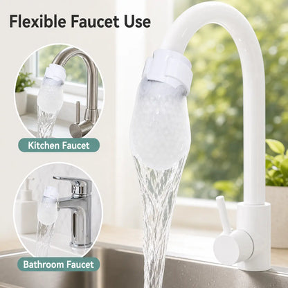 50 Disposable Cotton Faucet Filter Bags for Faucets Under 1 Inch with 5 Fastening Straps - Splash-Reducing Sediment Filter Socks with Elastic Cuff for Kitchen and Bathroom Use