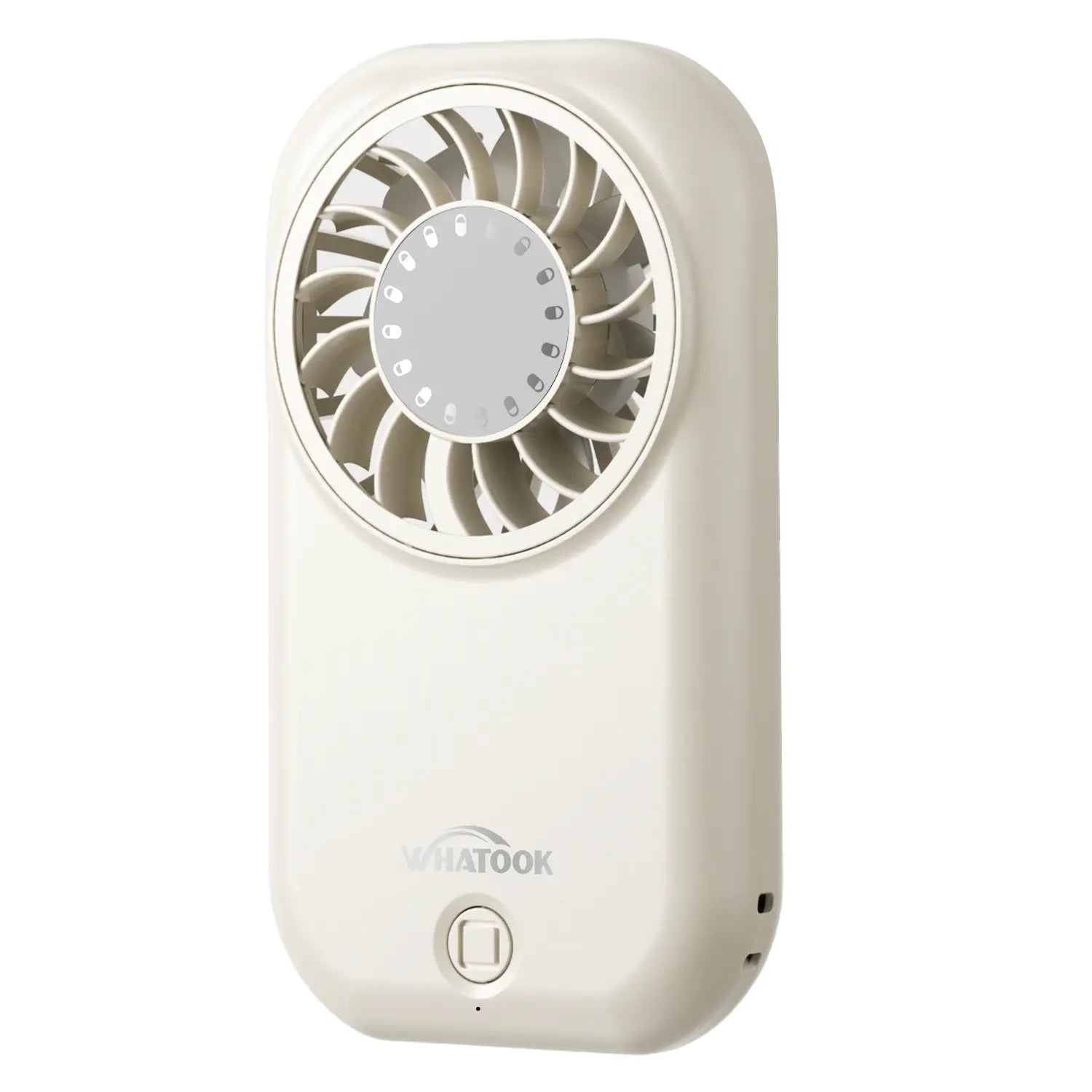 WHATOOK Cordless Personal Cooling Fan - 11000 RPM High-Speed, 5-Speed, 56G Ultra-Lightweight, USB-C Fast-Charging Handheld Device with USB Port, Pocket Home Appliance for Travel, Portable Fan in Club, Makeup Essential