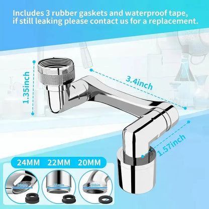 Metal Faucet Extender for Sinks 1080° Rotation Brass Aerator Extension Adjustable Sink Faucet Extension for Kitchens & Bathrooms