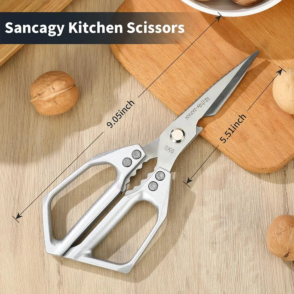 Rust-Resistant Food-Grade Alloy Steel Kitchen Shears - Heavy-Duty Multi-Purpose Cooking Scissors, Bacteria-Resistant and Sharp - Perfect for Poultry, Meat, and Fruits - Ideal Home Supplies and Gift Option