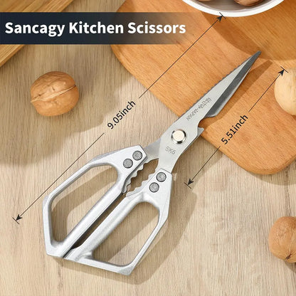 Rust-Resistant Food-Grade Alloy Steel Kitchen Shears - Heavy-Duty Multi-Purpose Cooking Scissors, Bacteria-Resistant and Sharp - Perfect for Poultry, Meat, and Fruits - Ideal Home Supplies and Gift Option