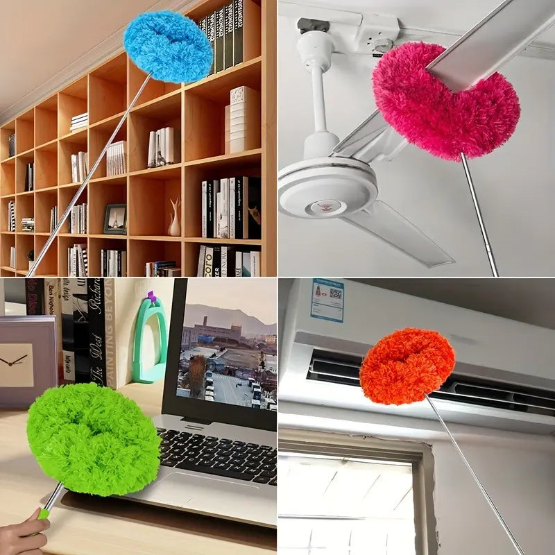 Ceiling Fan Cleaner with Extendable Pole, Adjustable & Detachable Blades, for High Ceilings, Windows and Furniture